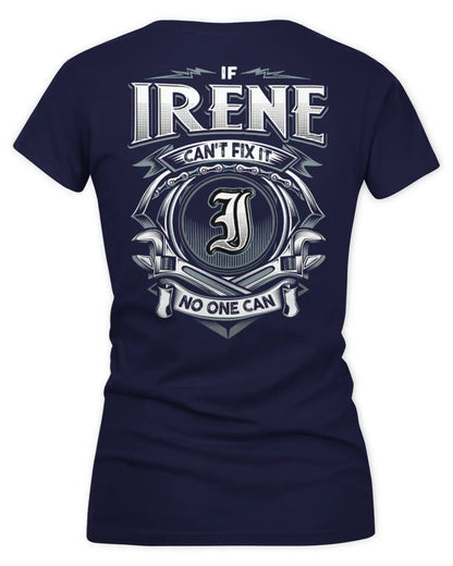 IRENE AP81-K4-626 - Personalized Ahmed Quote Apparel “If Ahmed Can't Fix It, No One Can” - Women's V-Neck T-Shirt - Navy