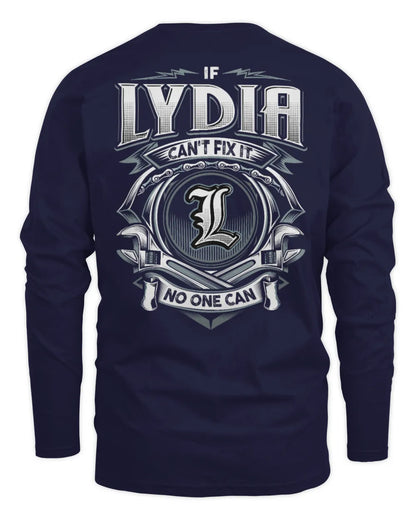 LYDIA AP81-K4-626 - Personalized Ahmed Quote Apparel “If Ahmed Can't Fix It, No One Can” - Men's Long Sleeved T-Shirt - Navy