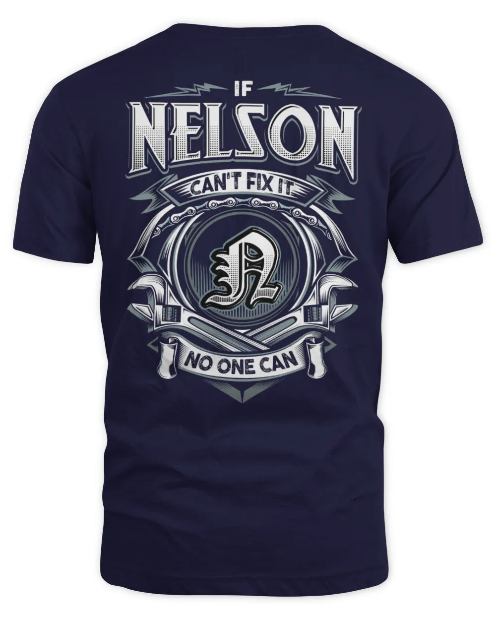 NELSON AP81-K4-626 - Personalized Ahmed Quote Apparel “If Ahmed Can't Fix It, No One Can” - Unisex Standard T-Shirt - Navy