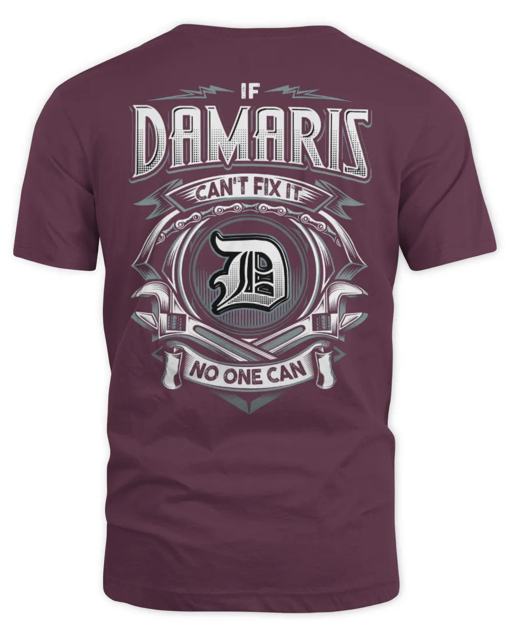 DAMARIS AP81-K4-626 - Personalized Ahmed Quote Apparel “If Ahmed Can't Fix It, No One Can” - Unisex Standard T-Shirt - Maroon