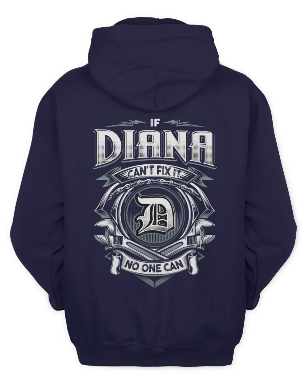 DIANA AP81-K4-626 - Personalized Ahmed Quote Apparel “If Ahmed Can't Fix It, No One Can” - Unisex Hoodie - Navy