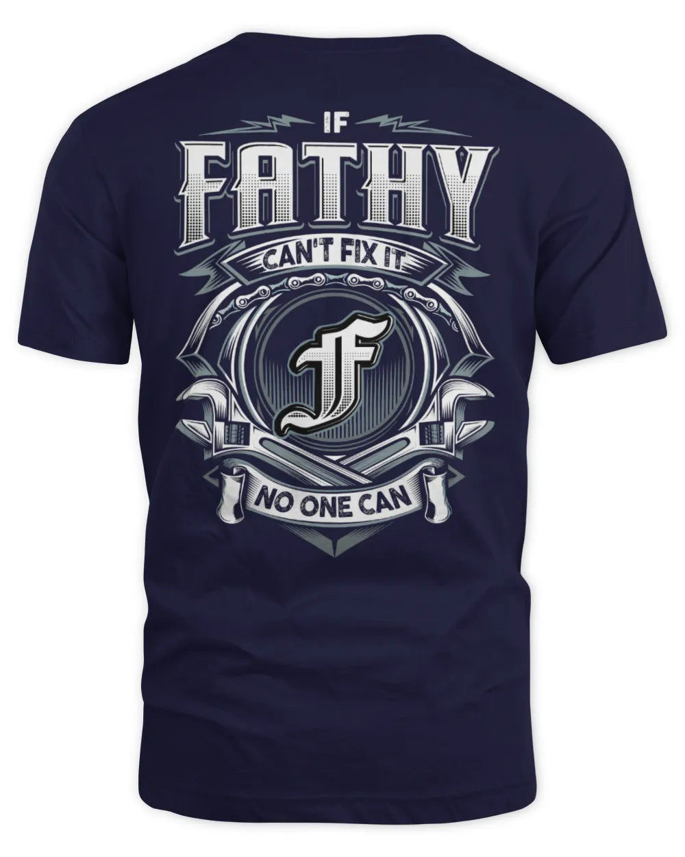 FATHY AP81-K4-626 - Personalized Ahmed Quote Apparel “If Ahmed Can't Fix It, No One Can” - Unisex Standard T-Shirt - Navy