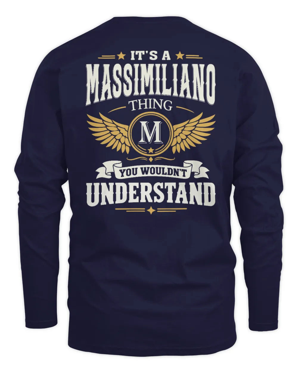MASSIMILIANO KT06-M008 It’s a [NAME] Thing – You Wouldn’t Understand | Personalized Vintage T-Shirt - Men's Long Sleeved T-Shirt - Navy