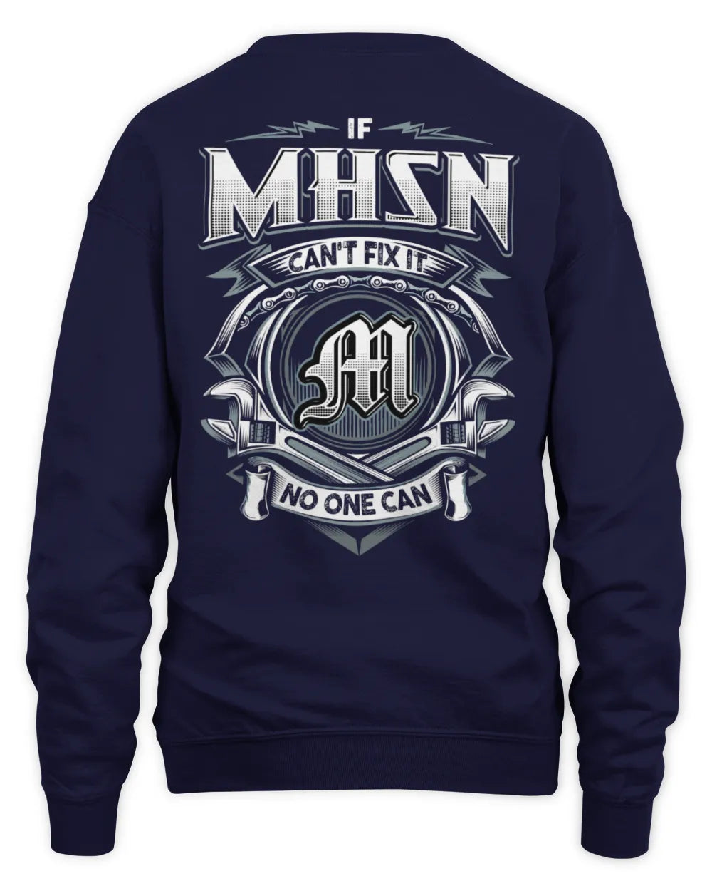 MHSN AP81-K4-626 - Personalized Ahmed Quote Apparel “If Ahmed Can't Fix It, No One Can” - Unisex Sweatshirt - Navy