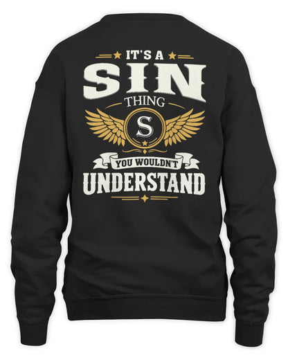SIN KT06-M008 It’s a [NAME] Thing – You Wouldn’t Understand | Personalized Vintage T-Shirt - Unisex Sweatshirt - Black