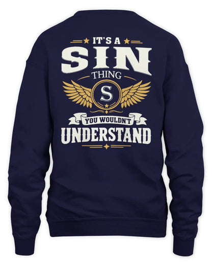 SIN KT06-M008 It’s a [NAME] Thing – You Wouldn’t Understand | Personalized Vintage T-Shirt - Unisex Sweatshirt - Navy