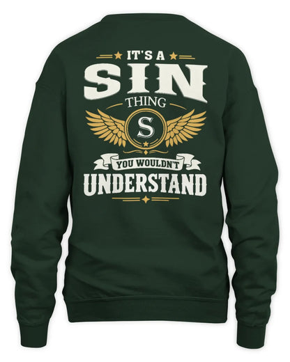 SIN KT06-M008 It’s a [NAME] Thing – You Wouldn’t Understand | Personalized Vintage T-Shirt - Unisex Sweatshirt - Forest Green