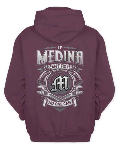 MEDINA AP81-K4-626 - Personalized Ahmed Quote Apparel “If Ahmed Can't Fix It, No One Can” - Unisex Hoodie - Maroon
