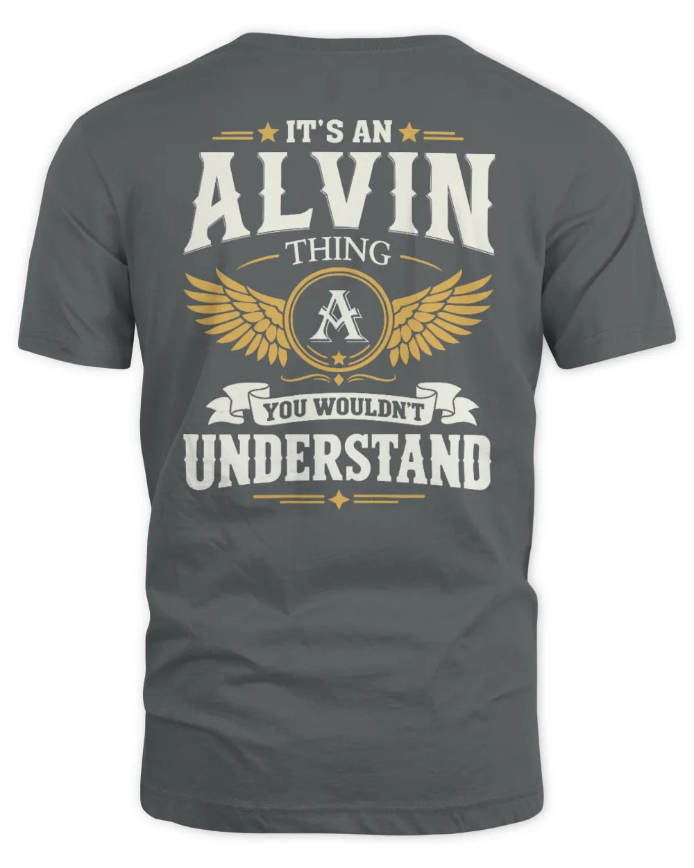 ALVIN KT06-M008 It’s a [NAME] Thing – You Wouldn’t Understand | Personalized Vintage T-Shirt - Unisex Standard T-Shirt - Charcoal