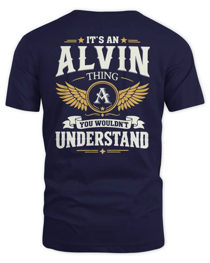 ALVIN KT06-M008 It’s a [NAME] Thing – You Wouldn’t Understand | Personalized Vintage T-Shirt - Unisex Standard T-Shirt - Navy