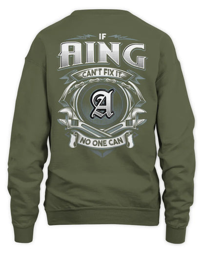 AING AP81-K4-626 - Personalized Ahmed Quote Apparel “If Ahmed Can't Fix It, No One Can” - Unisex Sweatshirt - Military Green