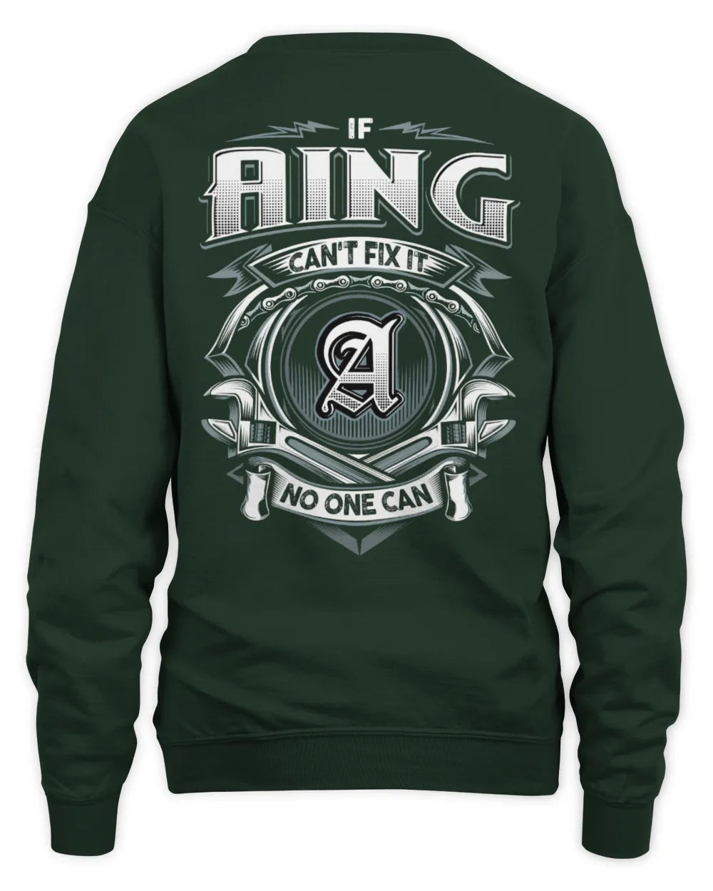 AING AP81-K4-626 - Personalized Ahmed Quote Apparel “If Ahmed Can't Fix It, No One Can” - Unisex Sweatshirt - Forest Green