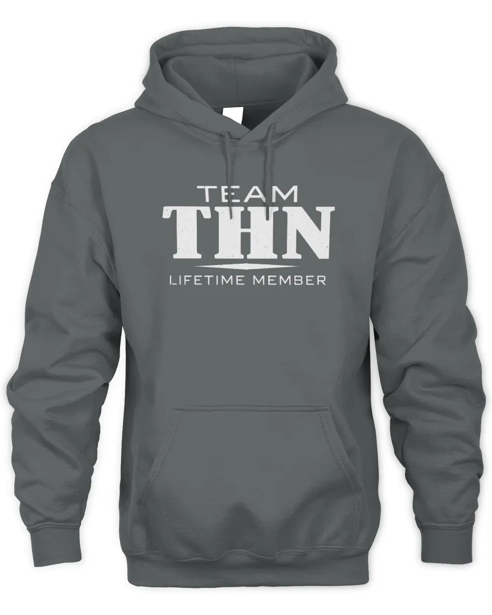 THN BL62-K4-128 - Personalized “Team NAME Lifetime Member” - Unisex Hoodie - Charcoal
