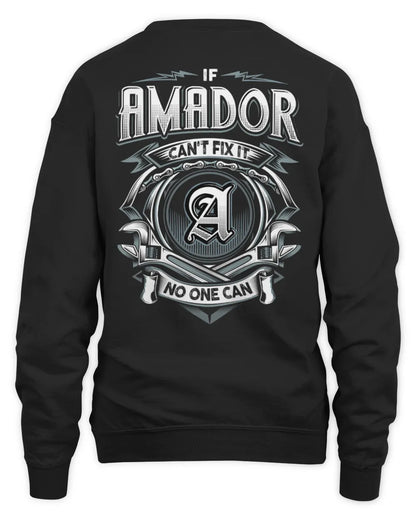 AMADOR AP81-K4-626 - Personalized Ahmed Quote Apparel “If Ahmed Can't Fix It, No One Can” - Unisex Sweatshirt - Black
