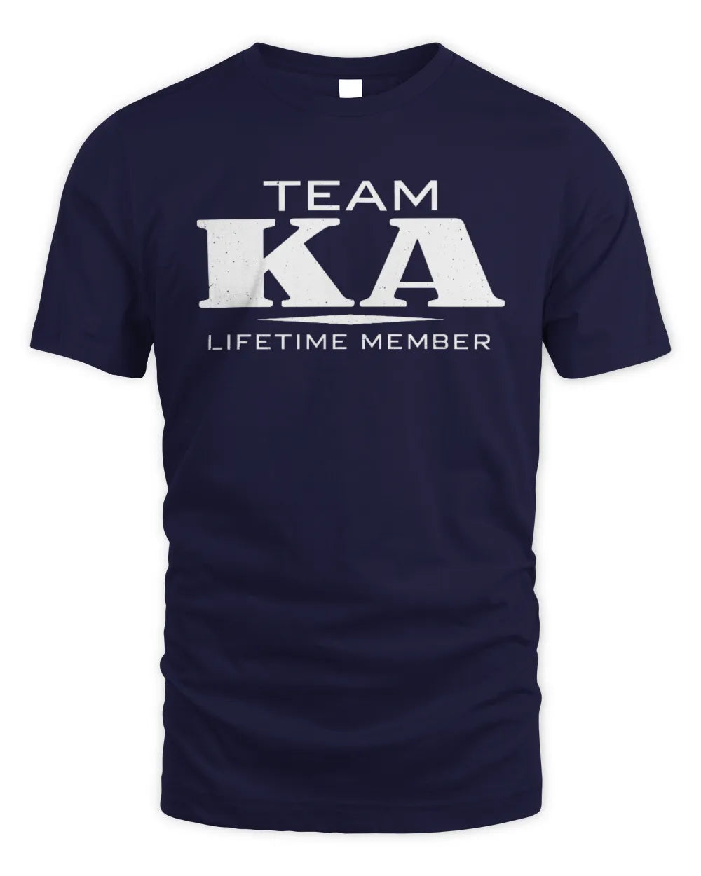 KA BL62-K4-128 - Personalized “Team NAME Lifetime Member” - Unisex Standard T-Shirt - Navy