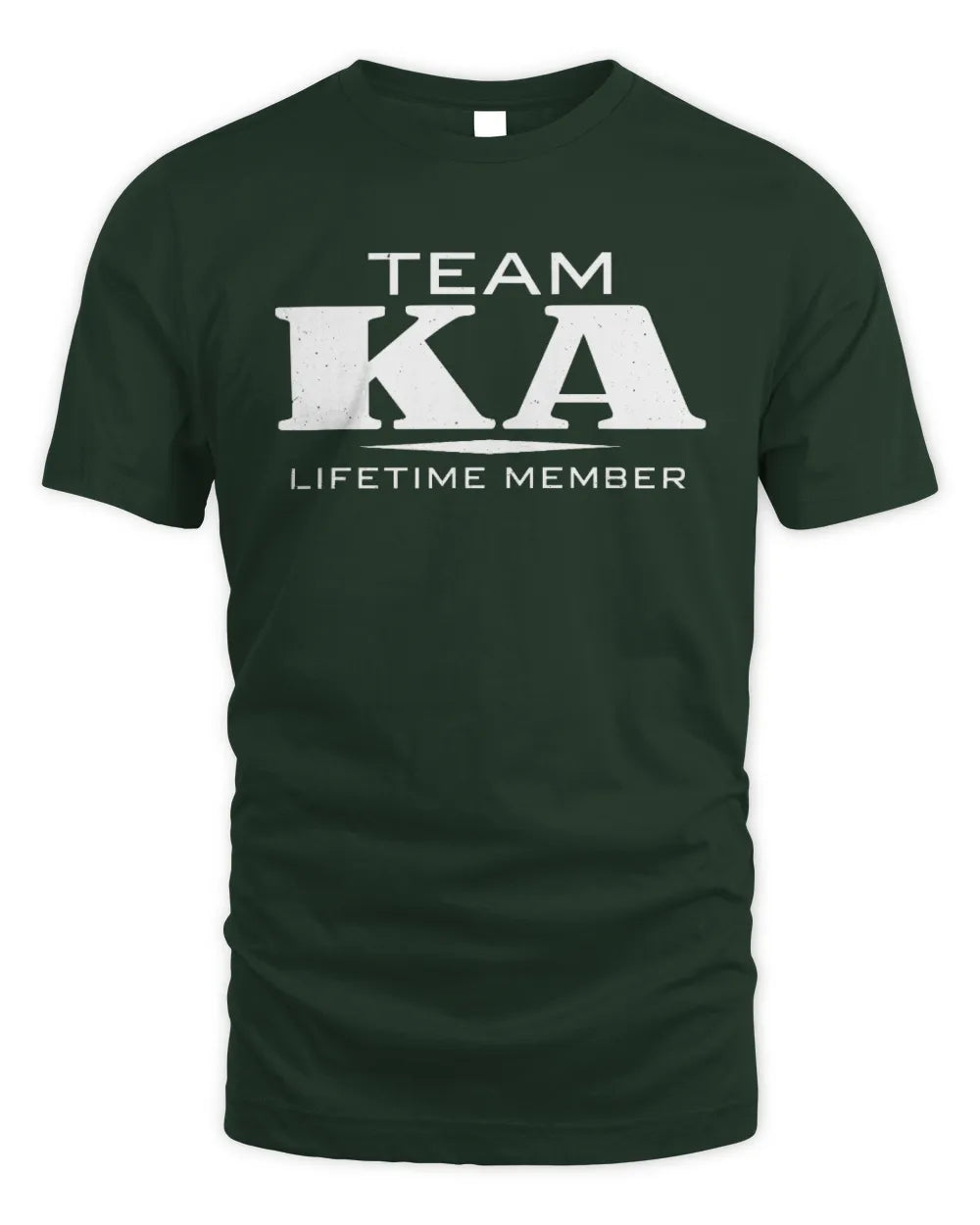 KA BL62-K4-128 - Personalized “Team NAME Lifetime Member” - Unisex Standard T-Shirt - Forest Green