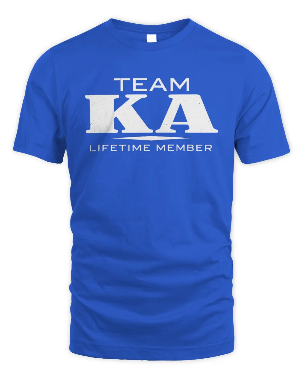 KA BL62-K4-128 - Personalized “Team NAME Lifetime Member” - Unisex Standard T-Shirt - Royal