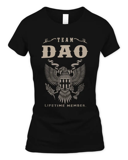 DAO TP06-K82 – Personalized Classic Style Apparel “Team NAME Lifetime Member” - Women's Standard T-Shirt - Black