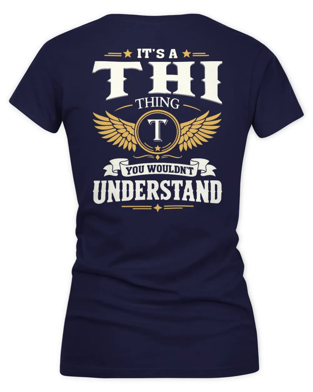 THI KT06-M008 It’s a [NAME] Thing – You Wouldn’t Understand | Personalized Vintage T-Shirt - Women's V-Neck T-Shirt - Navy