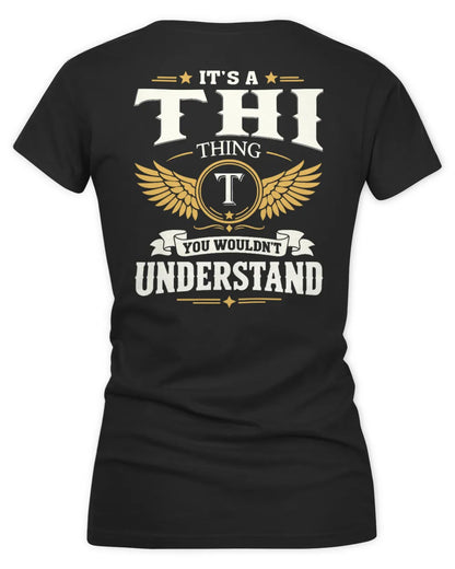 THI KT06-M008 It’s a [NAME] Thing – You Wouldn’t Understand | Personalized Vintage T-Shirt - Women's V-Neck T-Shirt - Black