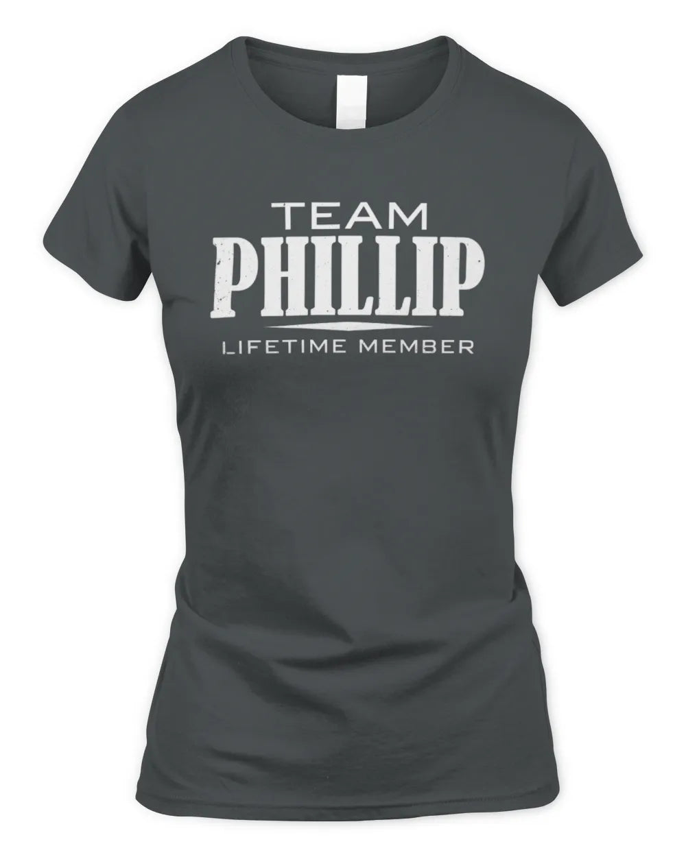 PHILLIP BL62-K4-128 - Personalized “Team NAME Lifetime Member” - Women's Standard T-Shirt - Charcoal