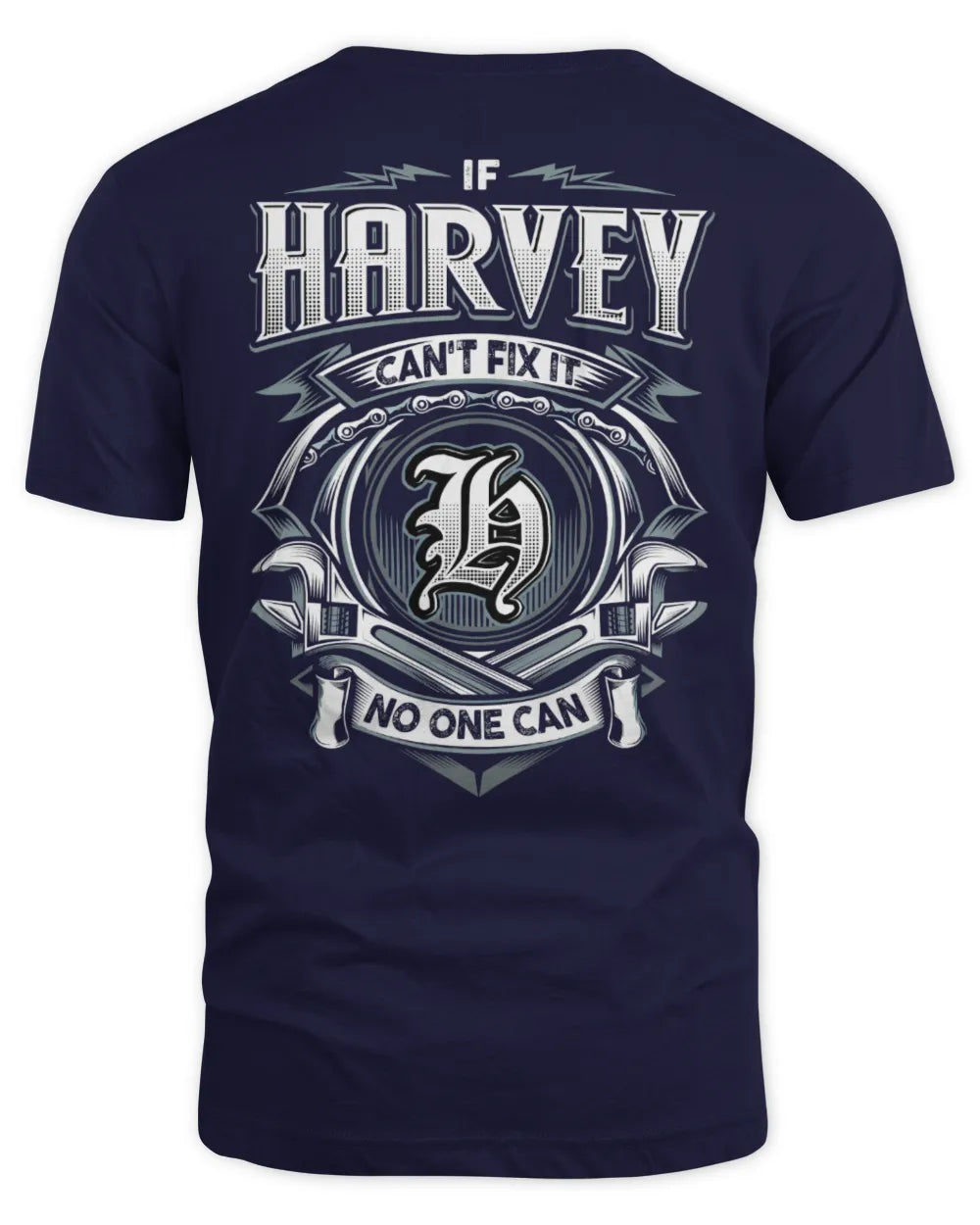 HARVEY AP81-K4-626 - Personalized Ahmed Quote Apparel “If Ahmed Can't Fix It, No One Can” - Unisex Standard T-Shirt - Navy