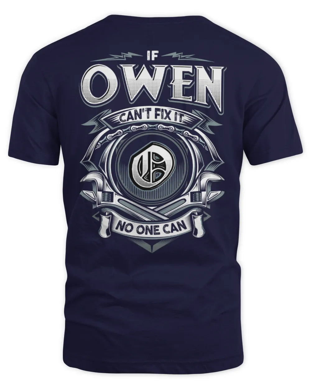 OWEN AP81-K4-626 - Personalized Ahmed Quote Apparel “If Ahmed Can't Fix It, No One Can” - Unisex Standard T-Shirt - Navy
