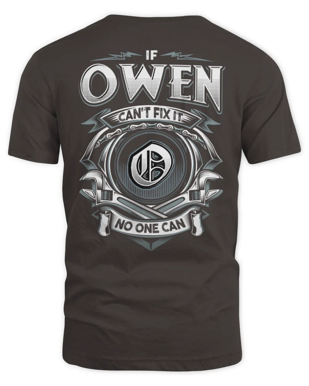 OWEN AP81-K4-626 - Personalized Ahmed Quote Apparel “If Ahmed Can't Fix It, No One Can” - Unisex Standard T-Shirt - Dark Chocolate