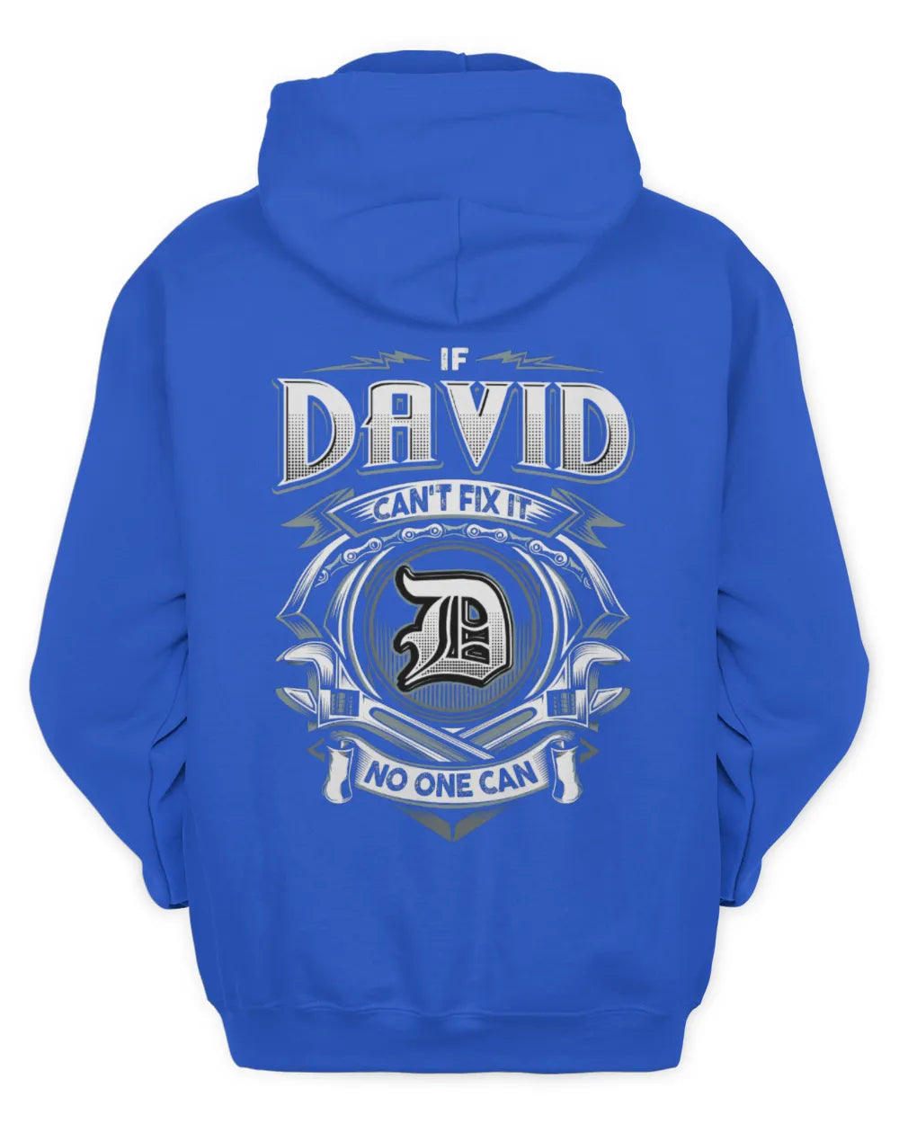 DAVID AP81-K4-626 - Personalized Ahmed Quote Apparel “If Ahmed Can't Fix It, No One Can” - Unisex Hoodie - Royal