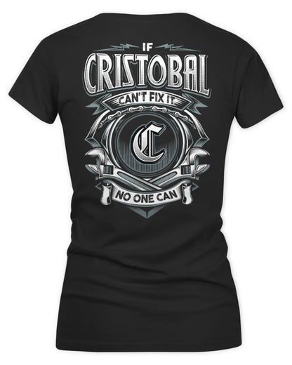 CRISTOBAL AP81-K4-626 - Personalized Ahmed Quote Apparel “If Ahmed Can't Fix It, No One Can” - Women's V-Neck T-Shirt - Black
