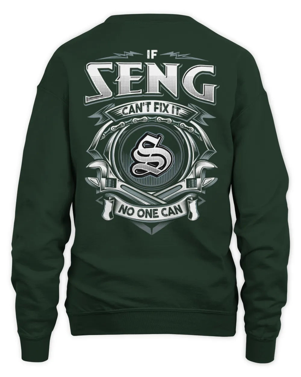 SENG AP81-K4-626 - Personalized Ahmed Quote Apparel “If Ahmed Can't Fix It, No One Can” - Unisex Sweatshirt - Forest Green