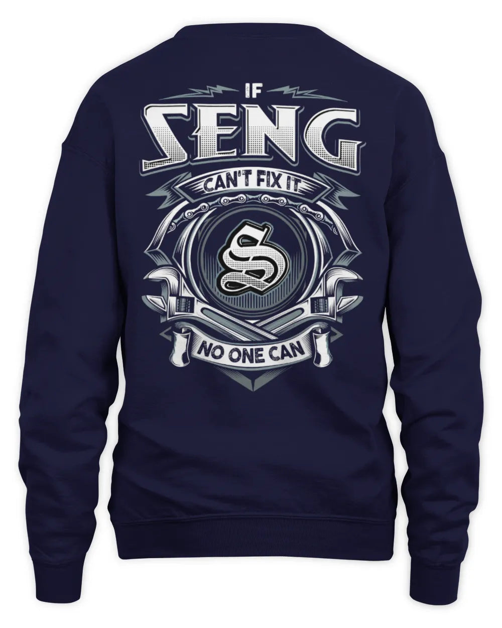 SENG AP81-K4-626 - Personalized Ahmed Quote Apparel “If Ahmed Can't Fix It, No One Can” - Unisex Sweatshirt - Navy