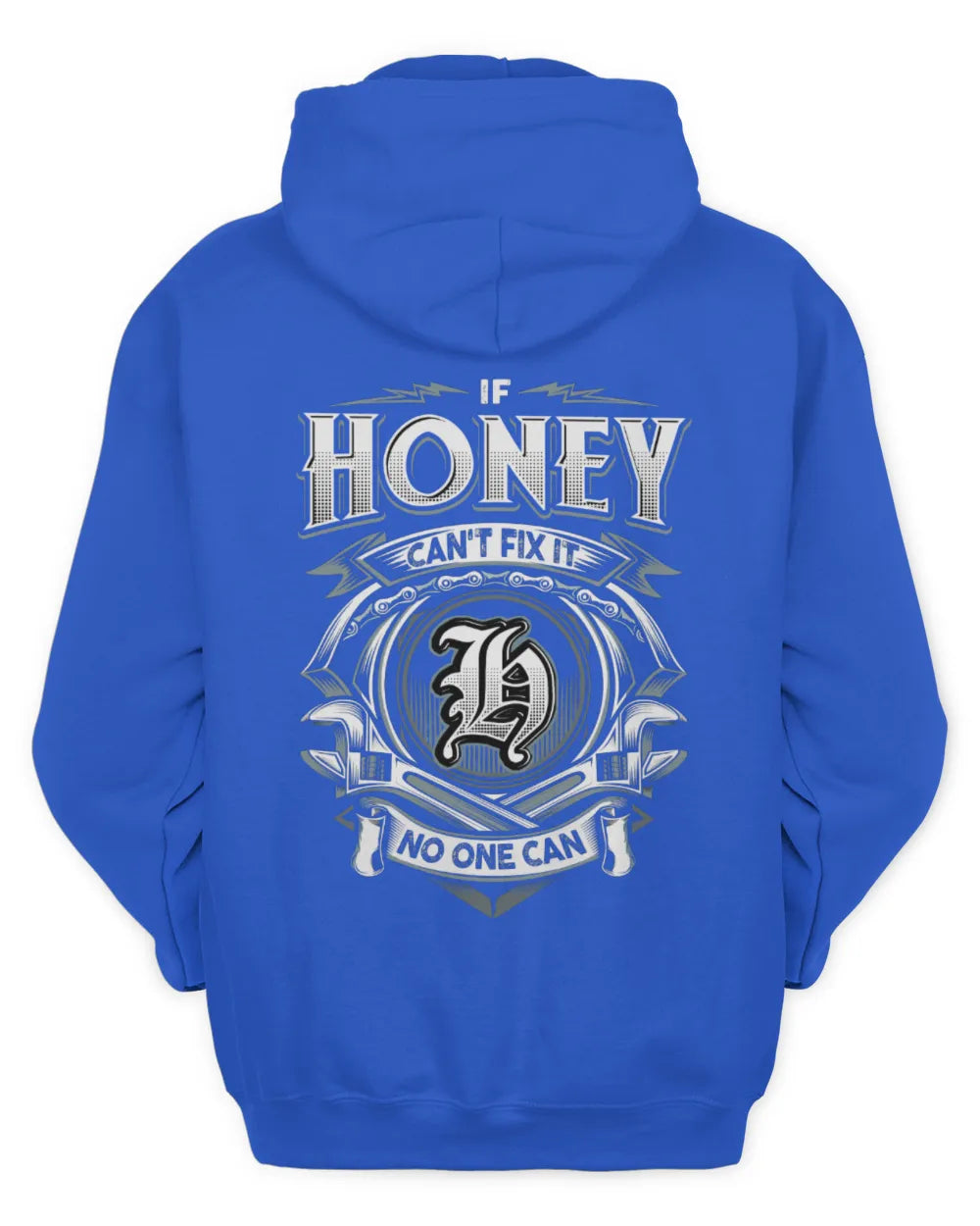 HONEY AP81-K4-626 - Personalized Ahmed Quote Apparel “If Ahmed Can't Fix It, No One Can” - Unisex Hoodie - Royal