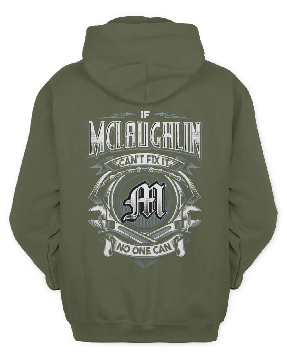 MCLAUGHLIN AP81-K4-626 - Personalized Ahmed Quote Apparel “If Ahmed Can't Fix It, No One Can” - Unisex Hoodie - Military Green