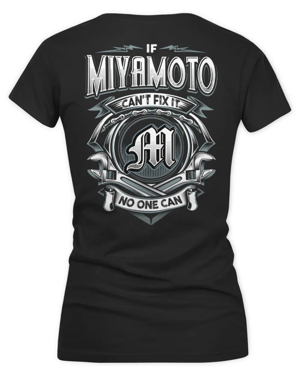 MIYAMOTO AP81-K4-626 - Personalized Ahmed Quote Apparel “If Ahmed Can't Fix It, No One Can” - Women's V-Neck T-Shirt - Black