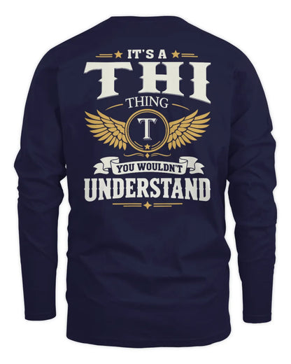 THI KT06-M008 It’s a [NAME] Thing – You Wouldn’t Understand | Personalized Vintage T-Shirt - Men's Long Sleeved T-Shirt - Navy
