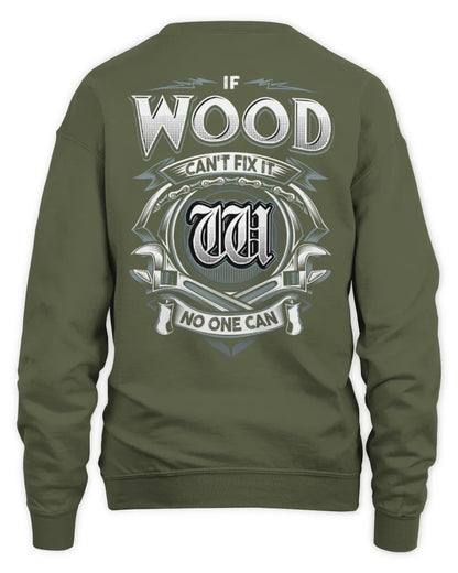 WOOD AP81-K4-626 - Personalized Ahmed Quote Apparel “If Ahmed Can't Fix It, No One Can” - Unisex Sweatshirt - Military Green