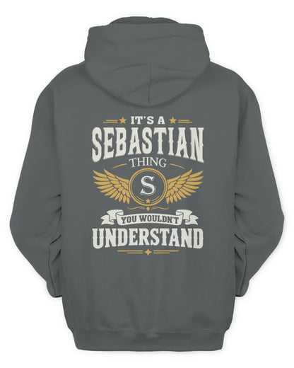 SEBASTIAN KT06-M008 It’s a [NAME] Thing – You Wouldn’t Understand | Personalized Vintage T-Shirt - Unisex Hoodie - Charcoal
