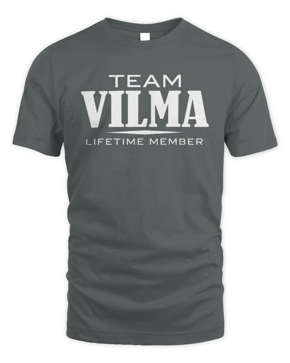 VILMA BL62-K4-128 - Personalized “Team NAME Lifetime Member” - Unisex Standard T-Shirt - Charcoal
