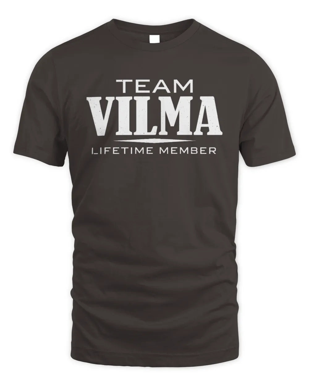 VILMA BL62-K4-128 - Personalized “Team NAME Lifetime Member” - Unisex Standard T-Shirt - Dark Chocolate