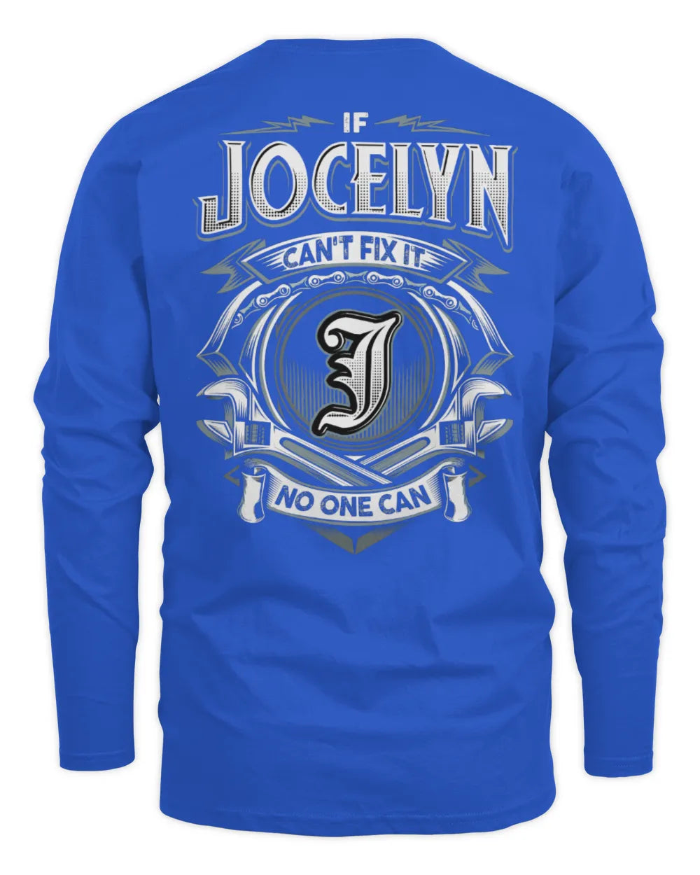 JOCELYN AP81-K4-626 - Personalized Ahmed Quote Apparel “If Ahmed Can't Fix It, No One Can” - Men's Long Sleeved T-Shirt - Royal