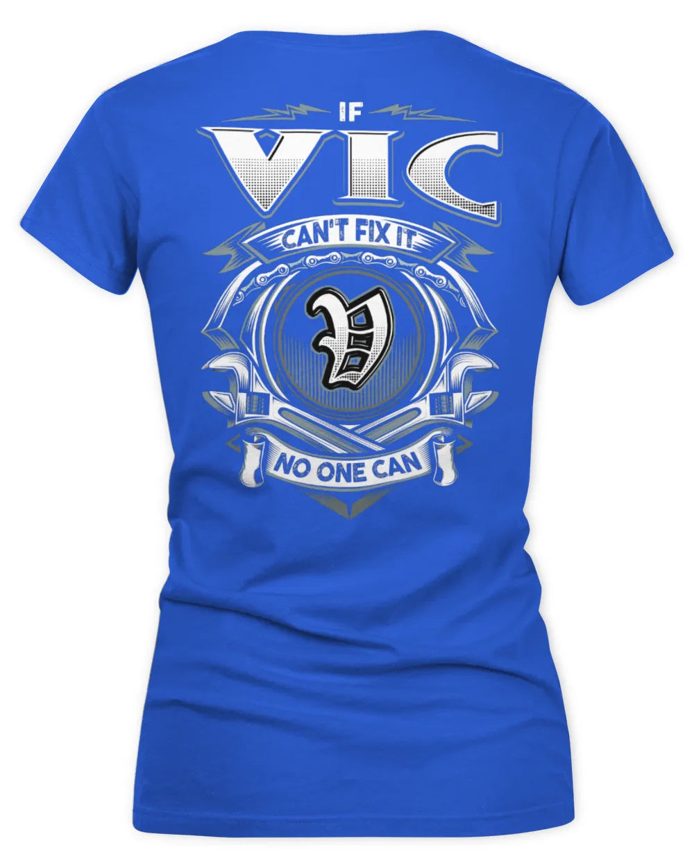 VIC AP81-K4-626 - Personalized Ahmed Quote Apparel “If Ahmed Can't Fix It, No One Can” - Women's V-Neck T-Shirt - Royal