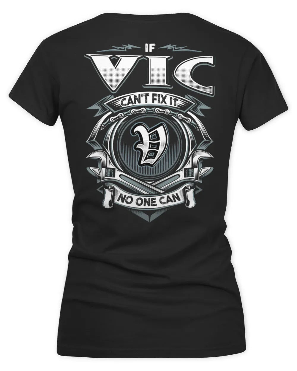 VIC AP81-K4-626 - Personalized Ahmed Quote Apparel “If Ahmed Can't Fix It, No One Can” - Women's V-Neck T-Shirt - Black