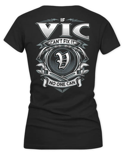 VIC AP81-K4-626 - Personalized Ahmed Quote Apparel “If Ahmed Can't Fix It, No One Can” - Women's V-Neck T-Shirt - Black