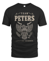 PETERS TP06-K82 – Personalized Classic Style Apparel “Team NAME Lifetime Member” - Unisex Standard T-Shirt - Black