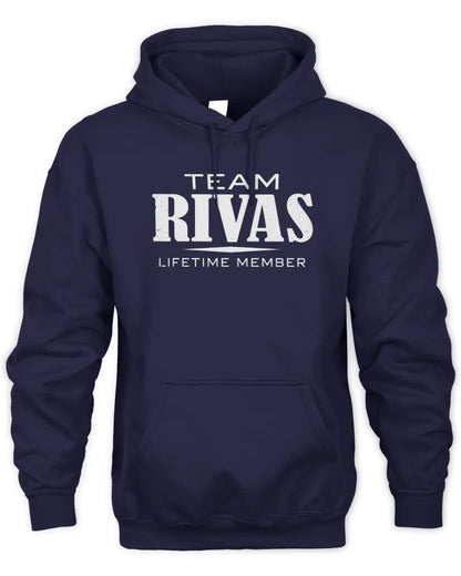 RIVAS BL62-K4-128 - Personalized “Team NAME Lifetime Member” - Unisex Hoodie - Navy