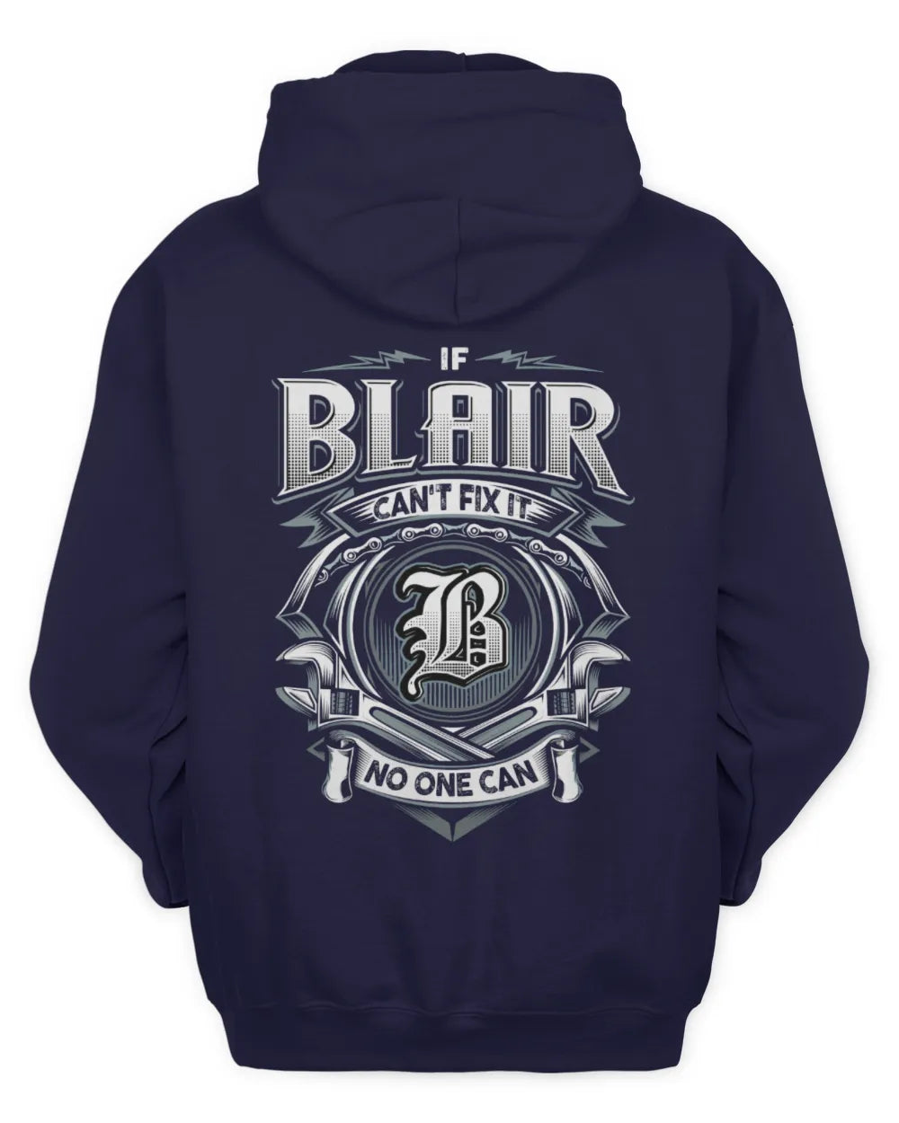 BLAIR AP81-K4-626 - Personalized Ahmed Quote Apparel “If Ahmed Can't Fix It, No One Can” - Unisex Hoodie - Navy