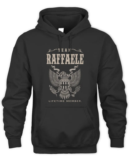 RAFFAELE TP06-K82 – Personalized Classic Style Apparel “Team NAME Lifetime Member” - Unisex Hoodie - Black