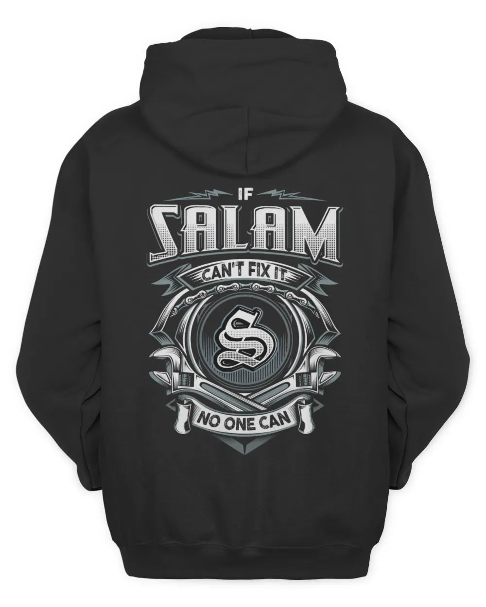 SALAM AP81-K4-626 - Personalized Ahmed Quote Apparel “If Ahmed Can't Fix It, No One Can” - Unisex Hoodie - Black