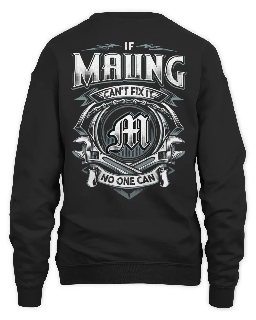 MAUNG AP81-K4-626 - Personalized Ahmed Quote Apparel “If Ahmed Can't Fix It, No One Can” - Unisex Sweatshirt - Black